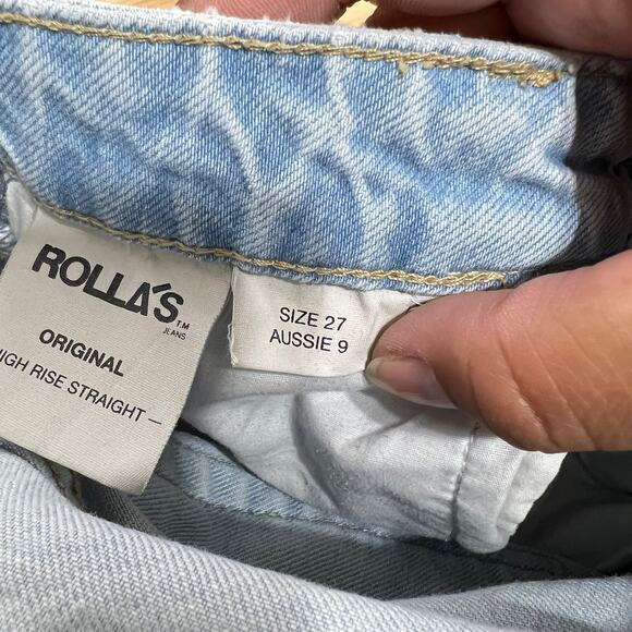 Rolla's Original High Rise Straight Leg Jeans Light Wash Women's 27 - Picture 7 of 11
